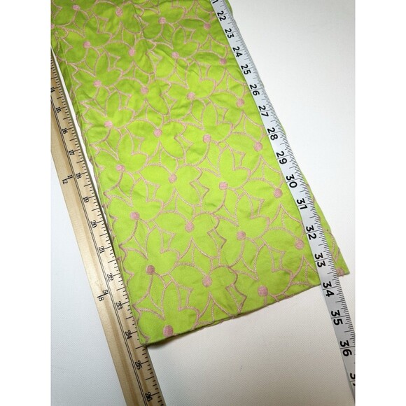 Will's River Co. VTG Green Pink Floral Embroidered Pants Retro Bright‎ Women's 8 - Picture 11 of 12